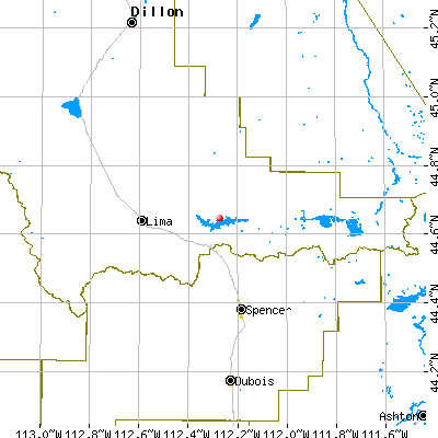 Lima-Centennial Valley map