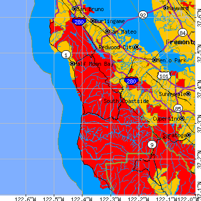 South Coastside map