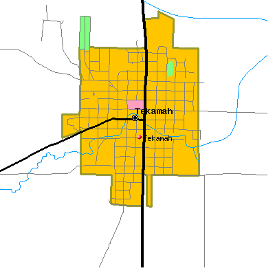 Tekamah map
