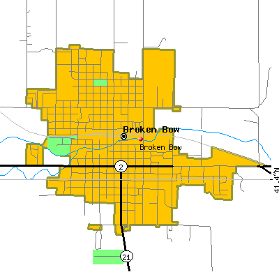 Broken Bow map