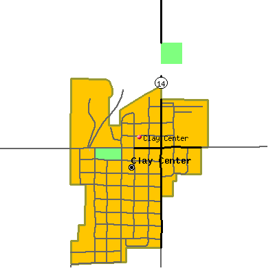 Clay Center map
