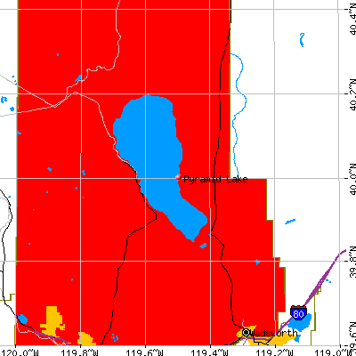 Pyramid Lake map