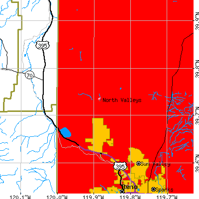 North Valleys map
