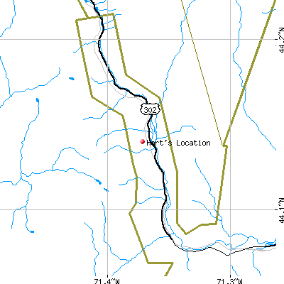 Hart's Location map