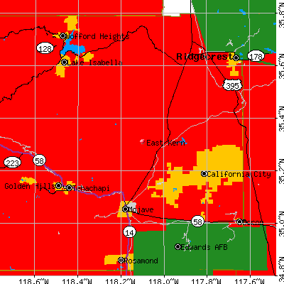 East Kern map