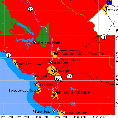 Paso Robles map