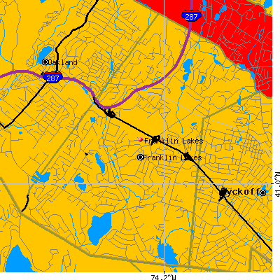 Franklin Lakes map