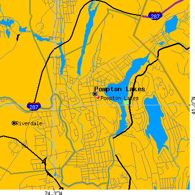 Pompton Lakes map