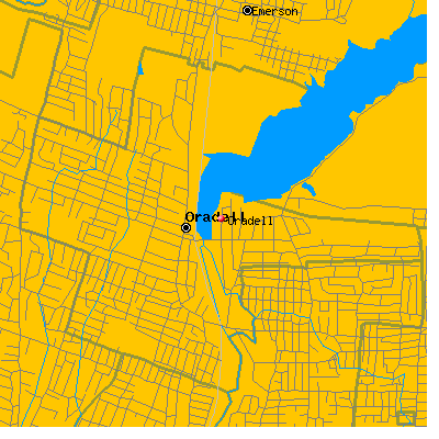 Oradell map