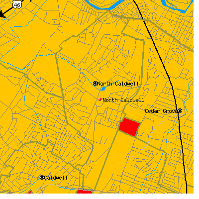North Caldwell map
