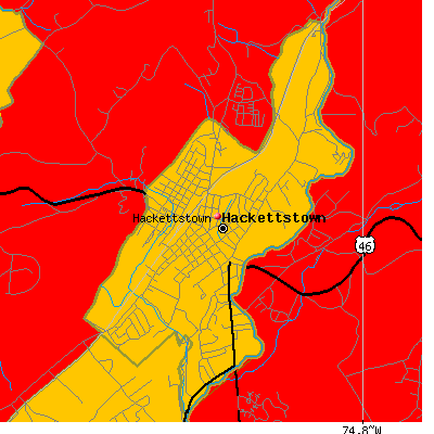 Hackettstown map