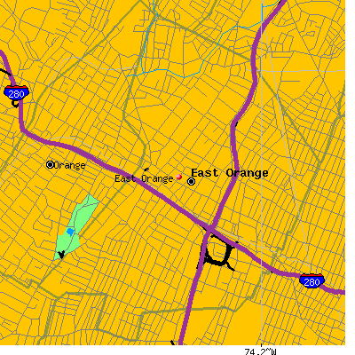 East Orange map