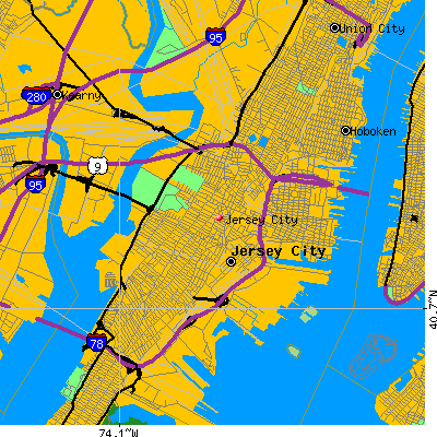Jersey City map