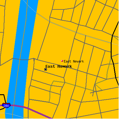 East Newark map