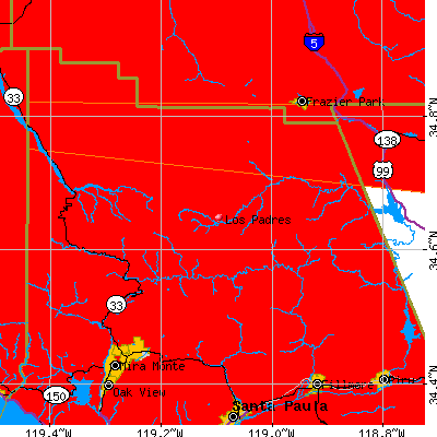 Los Padres map