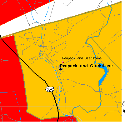 Peapack and Gladstone map