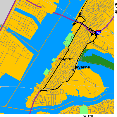 Bayonne map