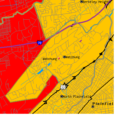 Watchung map
