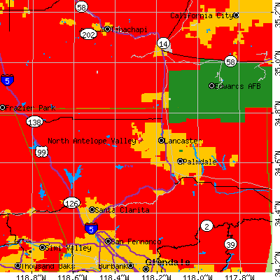 North Antelope Valley map
