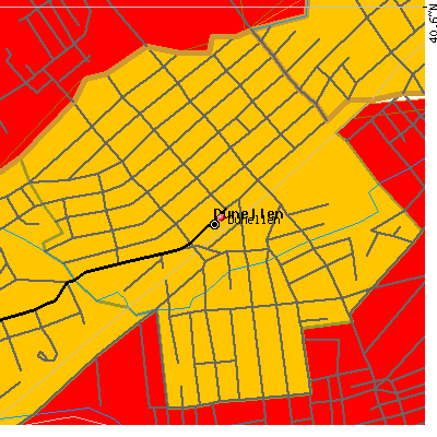 Dunellen map