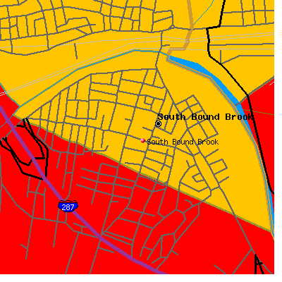 South Bound Brook map