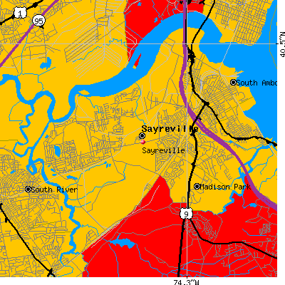Sayreville map