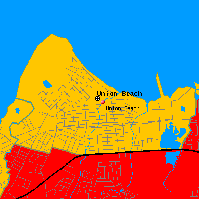 Union Beach map