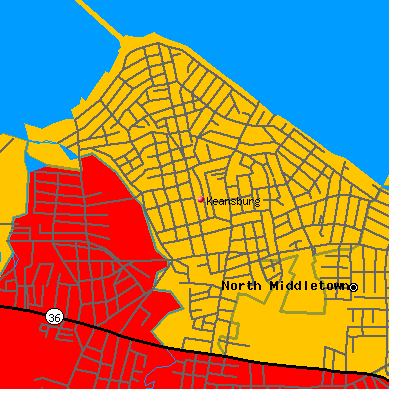 Keansburg map