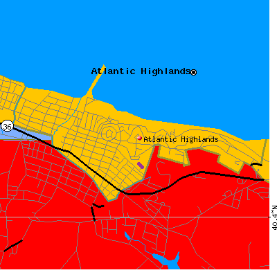 Atlantic Highlands map