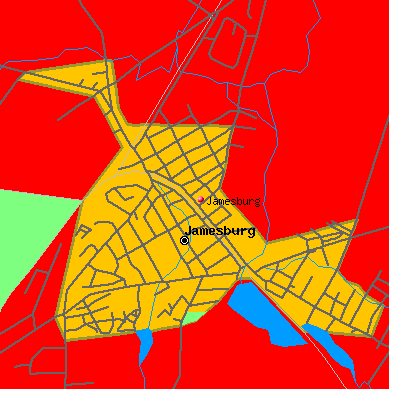 Jamesburg map