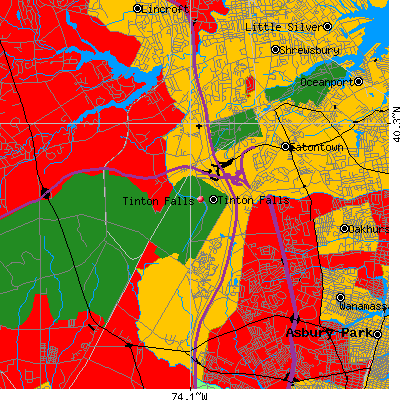 Tinton Falls map