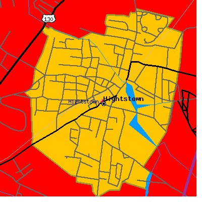Hightstown map