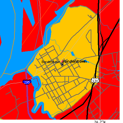 Bordentown map