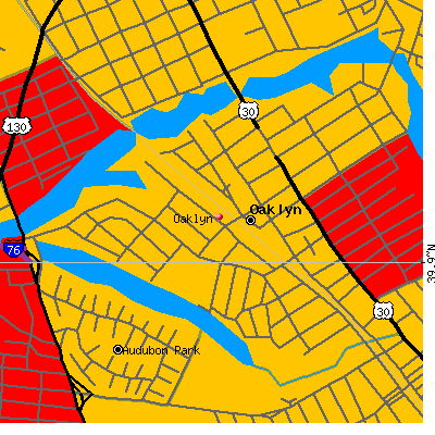 Oaklyn map
