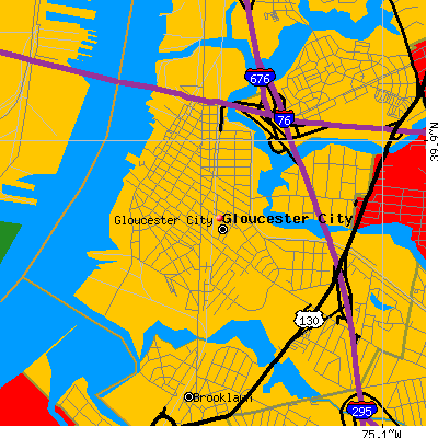Gloucester City map