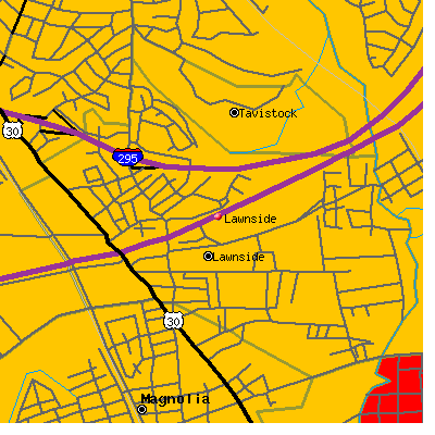 Lawnside map