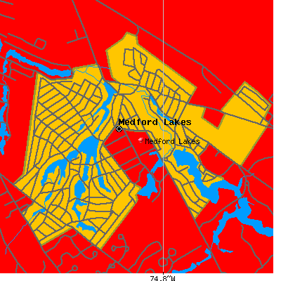 Medford Lakes map