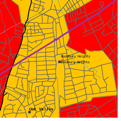 Woodbury Heights map