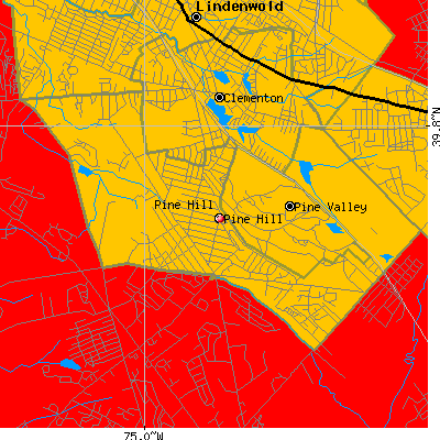 Pine Hill map