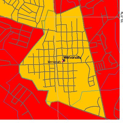 Wenonah map