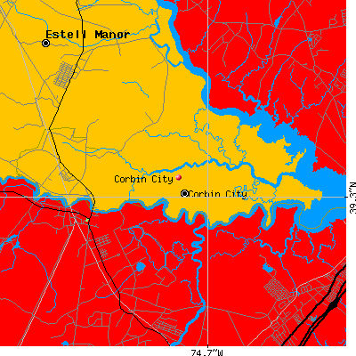 Corbin City map