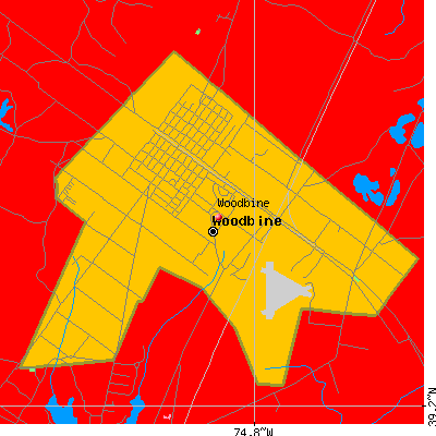 Woodbine map