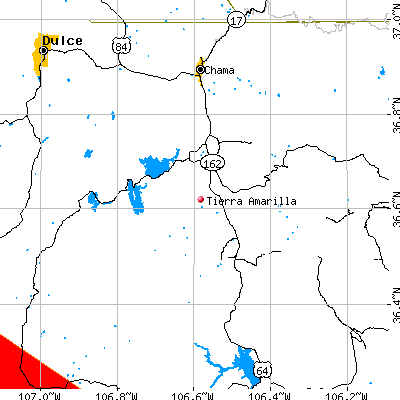 Tierra Amarilla map