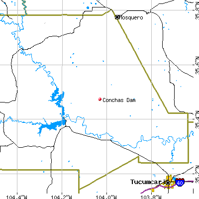 Conchas Dam map