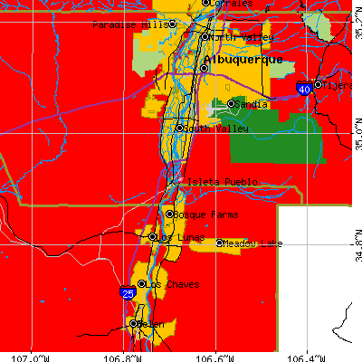 Isleta Pueblo map