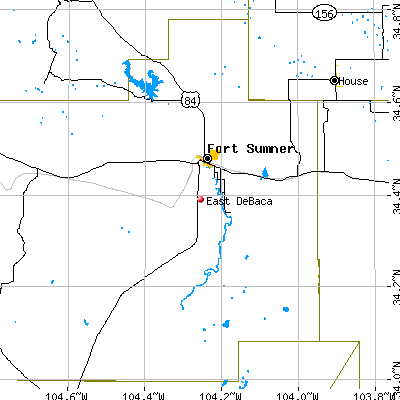 East De Baca map