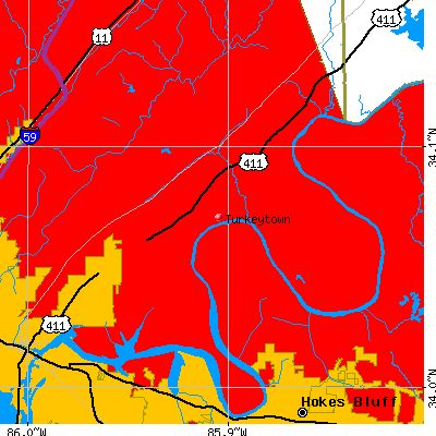 Turkeytown map