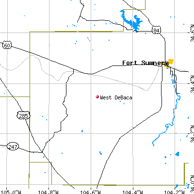 West De Baca map