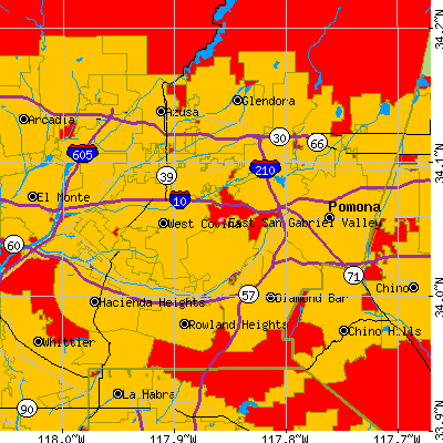 East San Gabriel Valley map