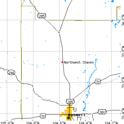 Northwest Chaves map
